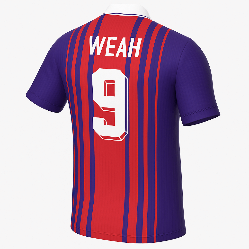 1993–94 Paris Saint Germain Home Weah 9 (Feels Like New) - Size L