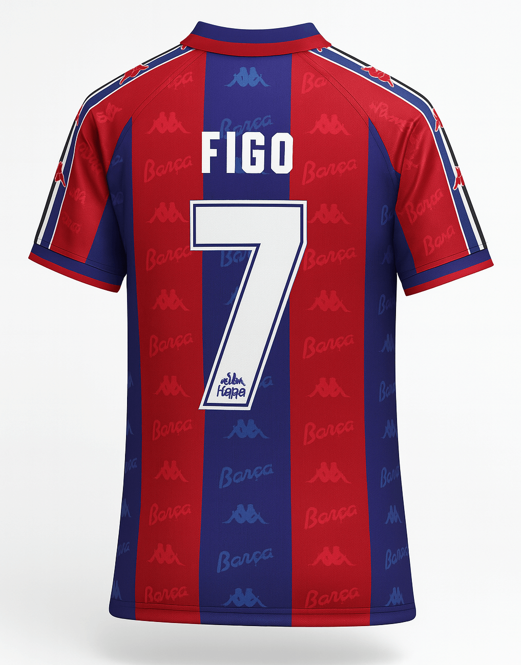 1995–97 Barcelona Home Figo #7 (Feels Like New) - Size XXL