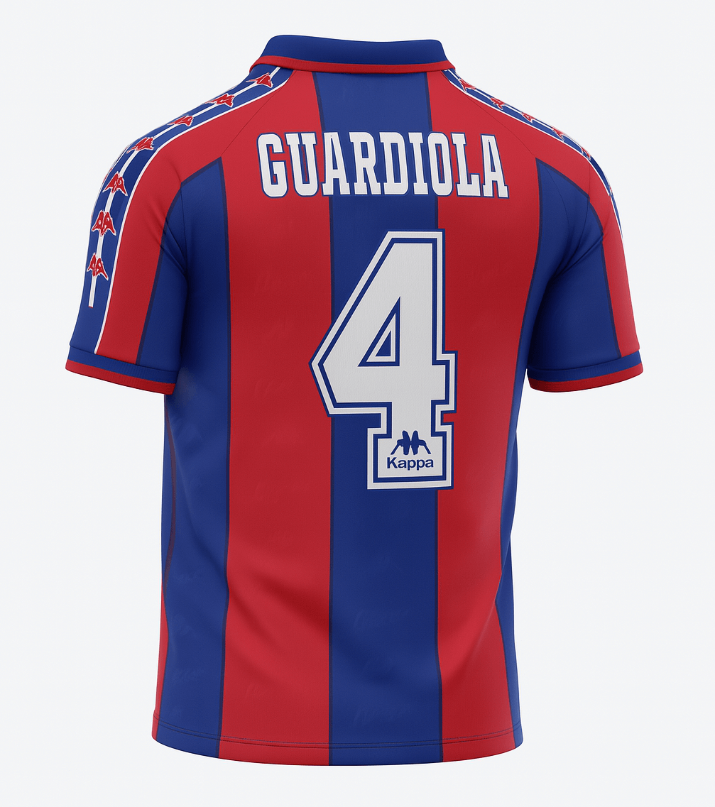 1995–97 Barcelona Home Guardiola #4 (Feels Like New) - Size M