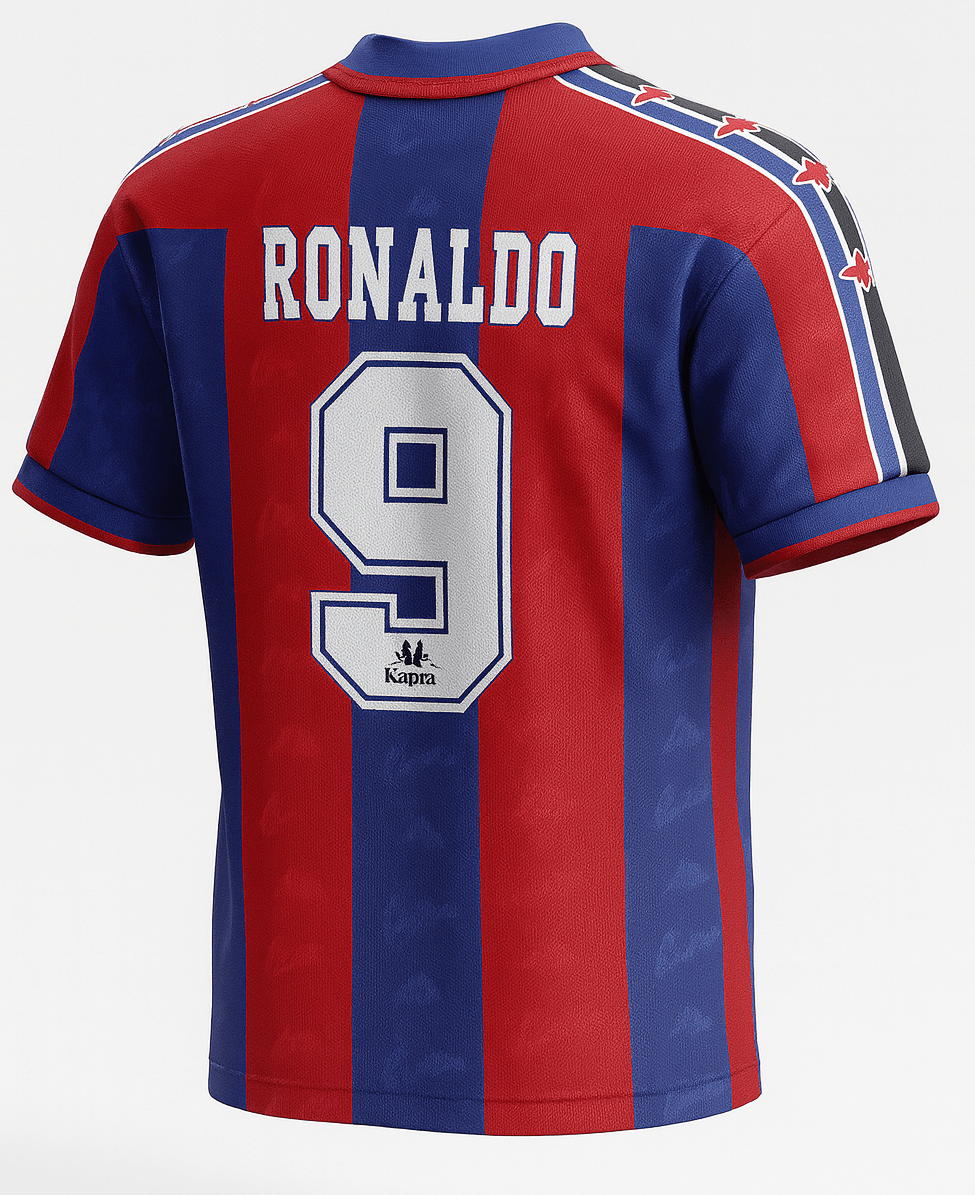 1995–97 Barcelona Home Ronaldo #9 (Feels Like New) - Size S