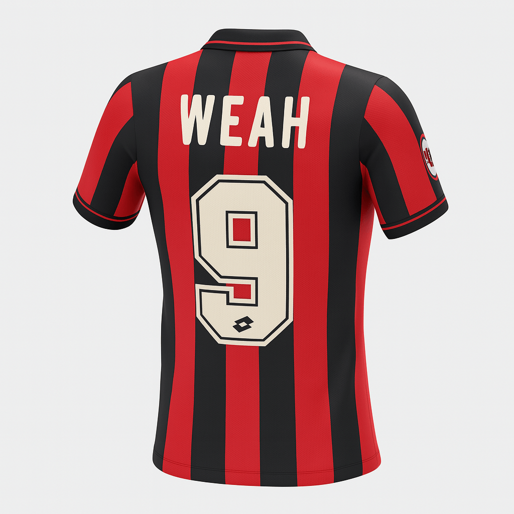 1996–97 AC Milan Home Weah #9 (Feels Like New) - Size XXL