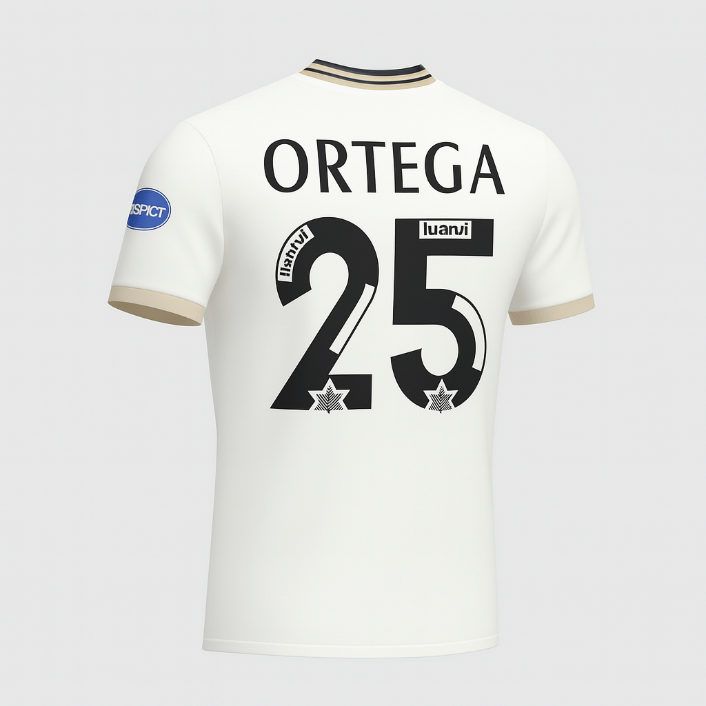 1996–97 Valencia Home Shirt Ortega #25 (Feels Like New) - Size XXL
