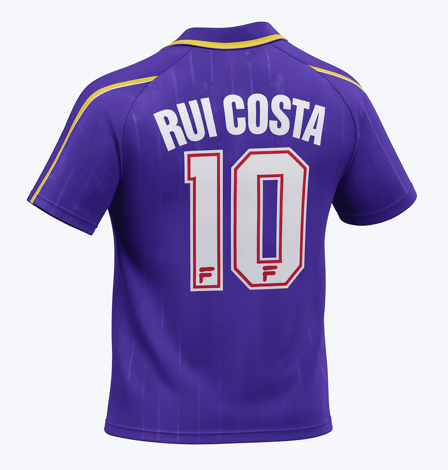 1997–98 Fiorentina Home Rui Costa #10 (Feels Like New) - Size M