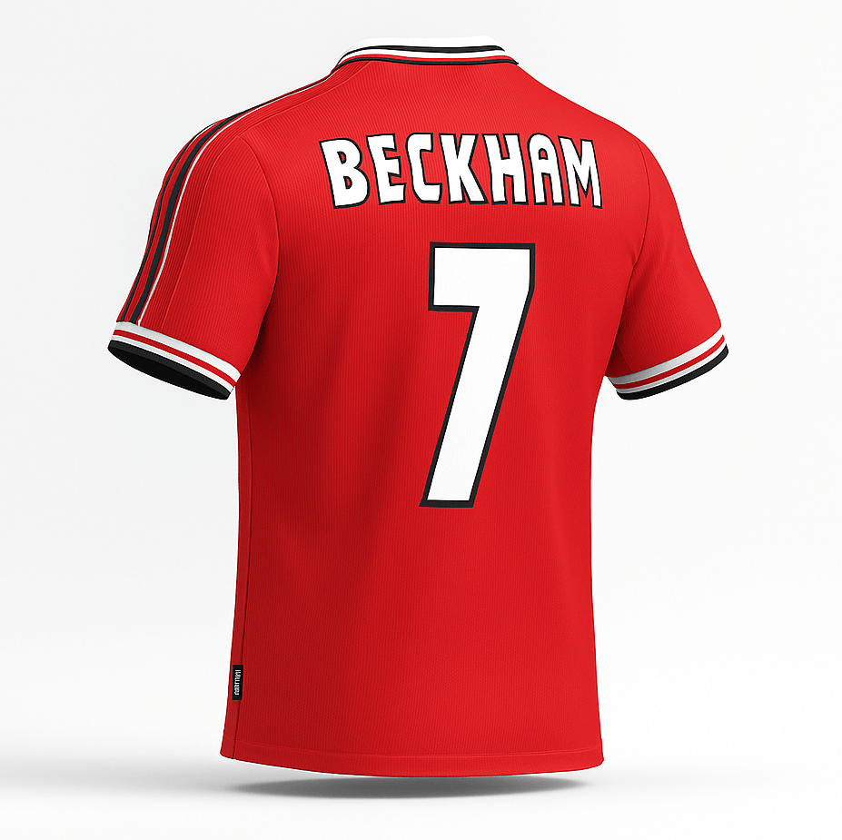 1998–00 Manchester United Home Beckham #7 (Feels Like New) - Size S