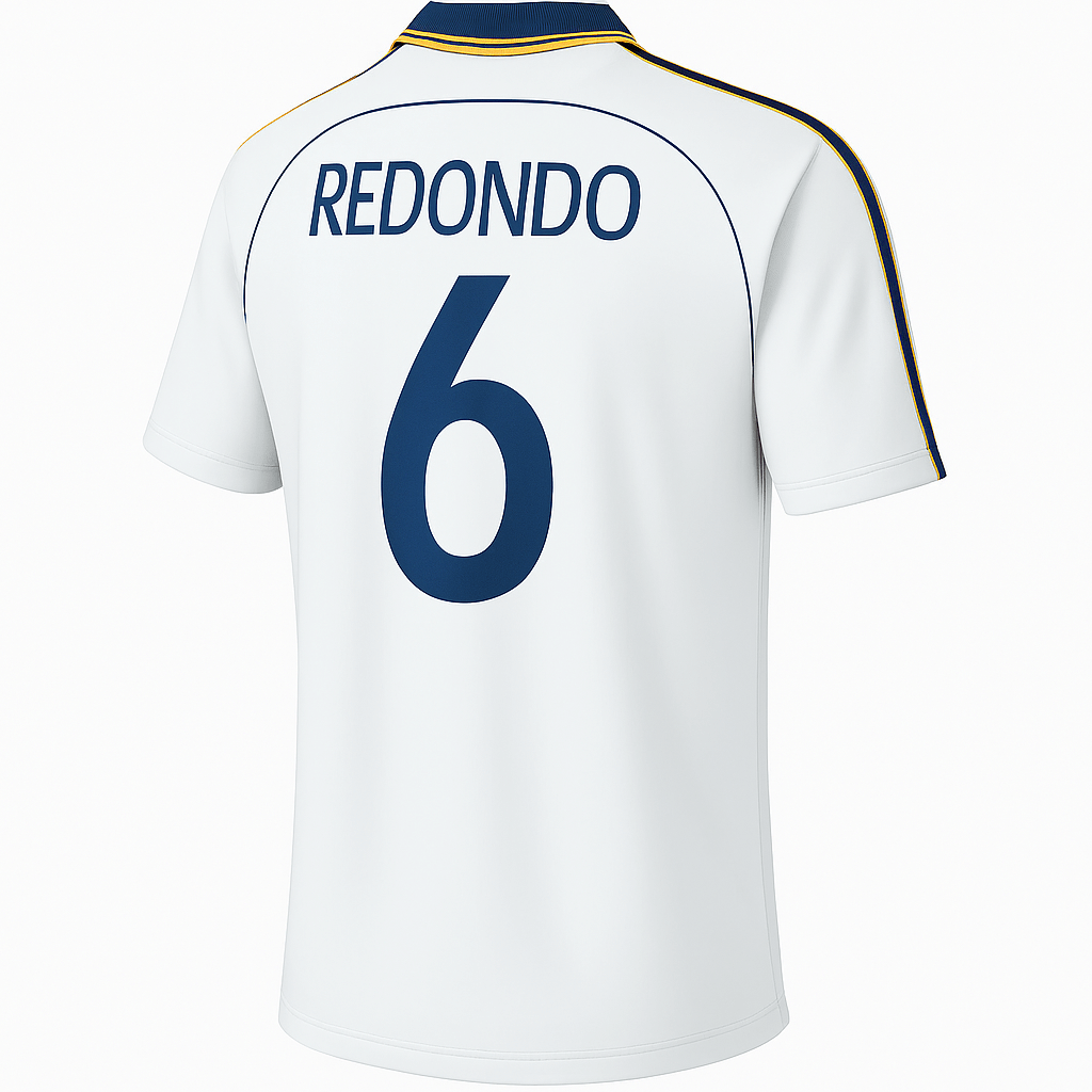1998–00 Real Madrid Home Redondo #6 (Feels Like New) - Size XS