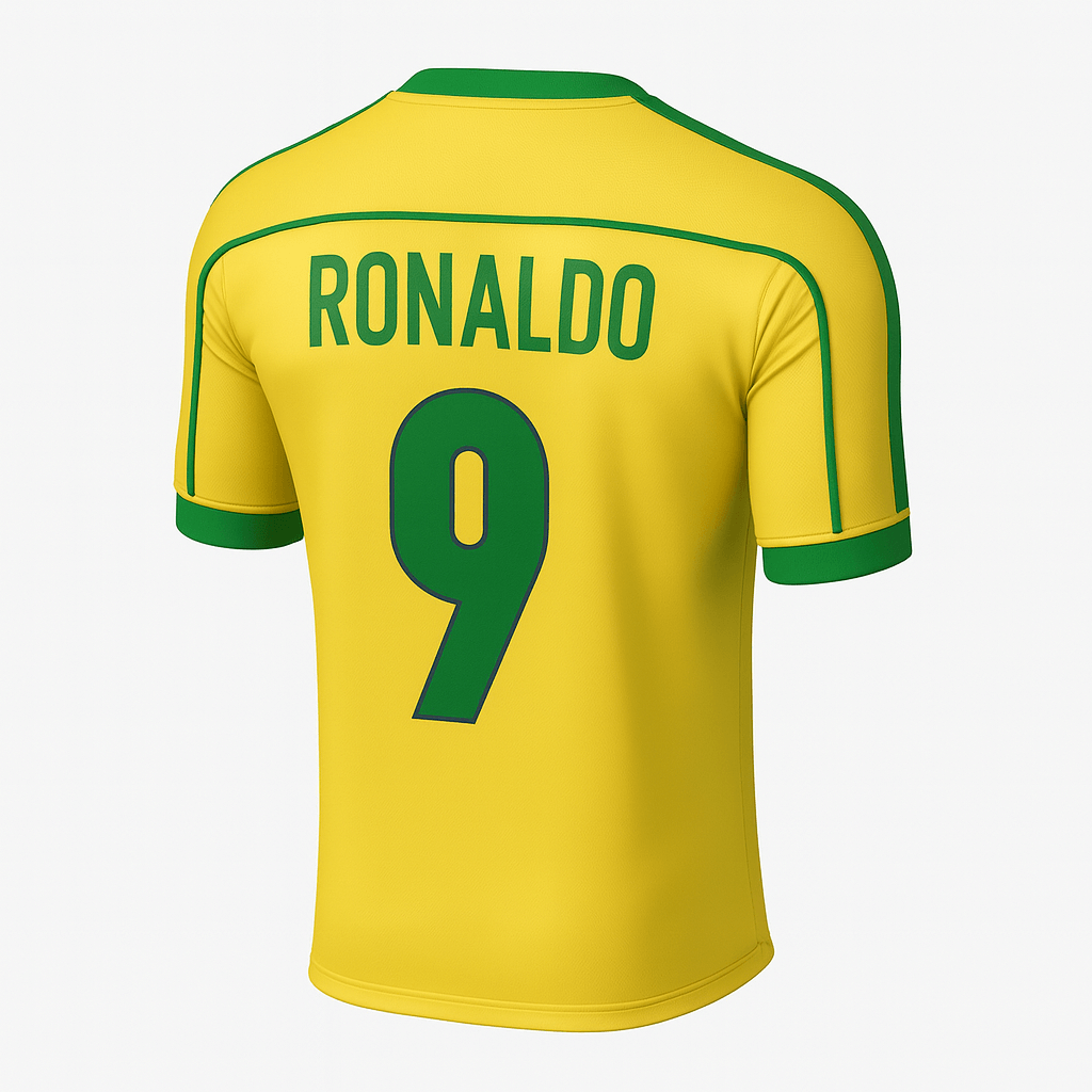 1998 Brazil Home Ronaldo #9 (Feels Like New) - Size XXL