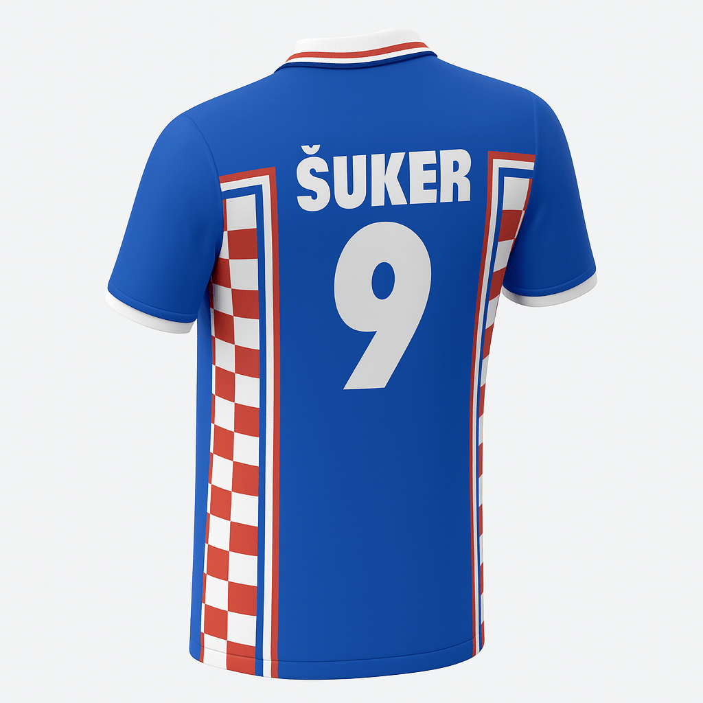 1998 Croatia Away Suker #9 (Feels Like New) - Size M