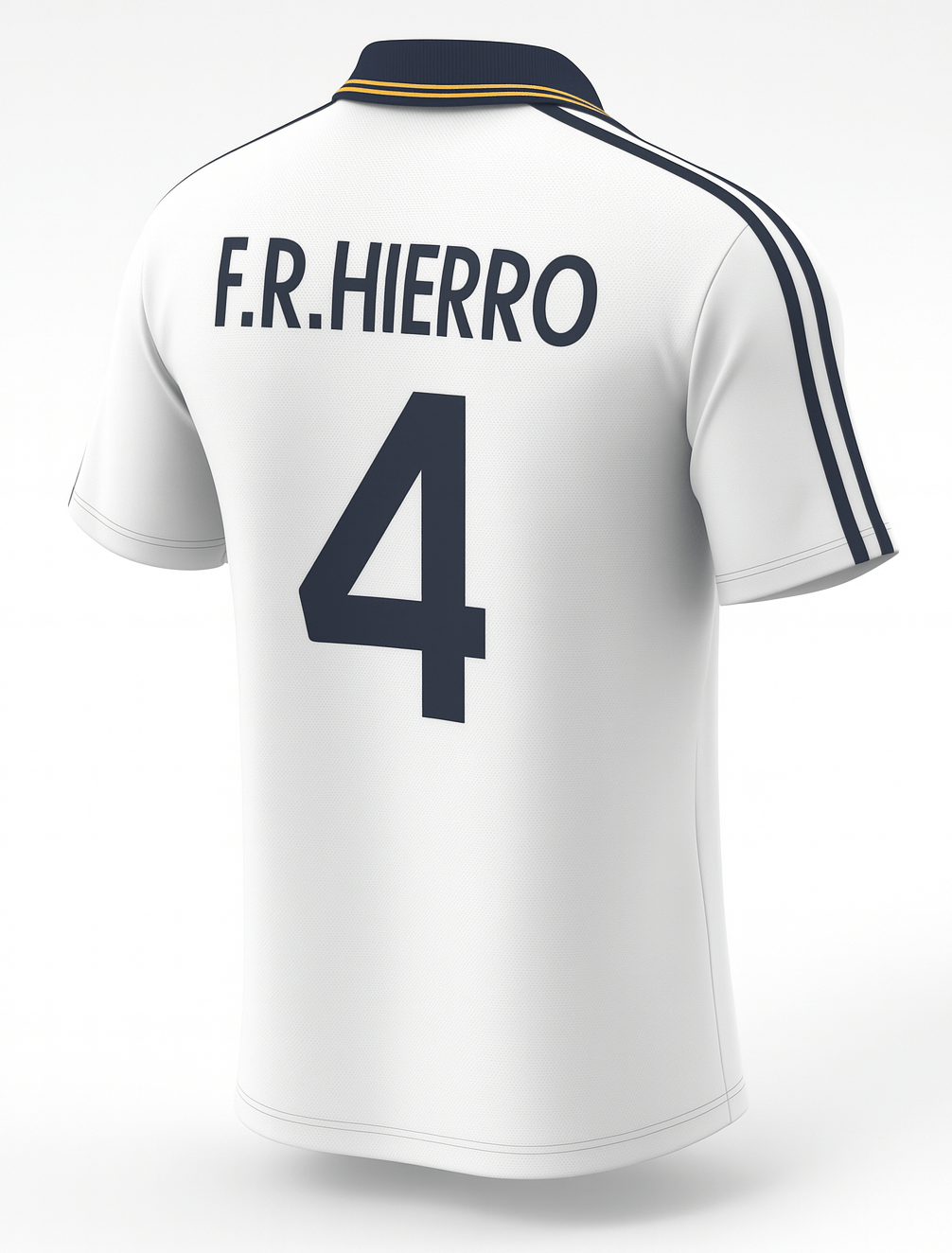 1999–01 Real Madrid Home Hierro #4 (Feels Like New) - Size L