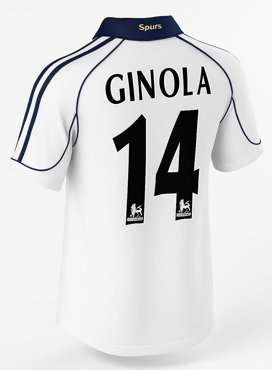 1999–01 Tottenham Home Ginola #14 (Feels Like New) - Size S