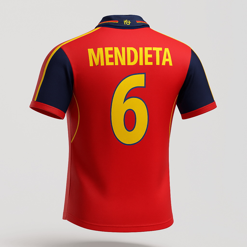 1999–02 Spain Home Mendieta #6 (Feels Like New) - Size XXL