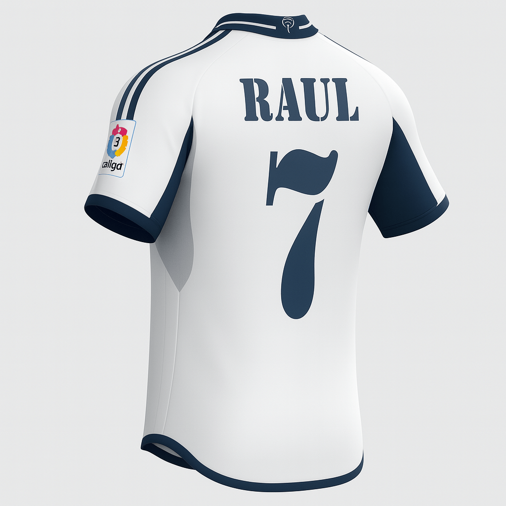 2000–01 Real Madrid Home Raul #7 (Feels Like New) - Size XS