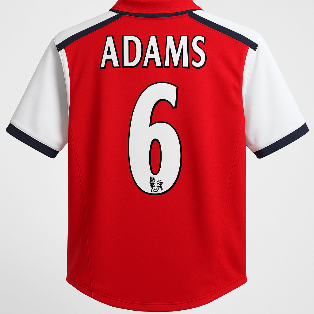 2000–02 Arsenal Home Adams #6 (Feels Like New) - Size M