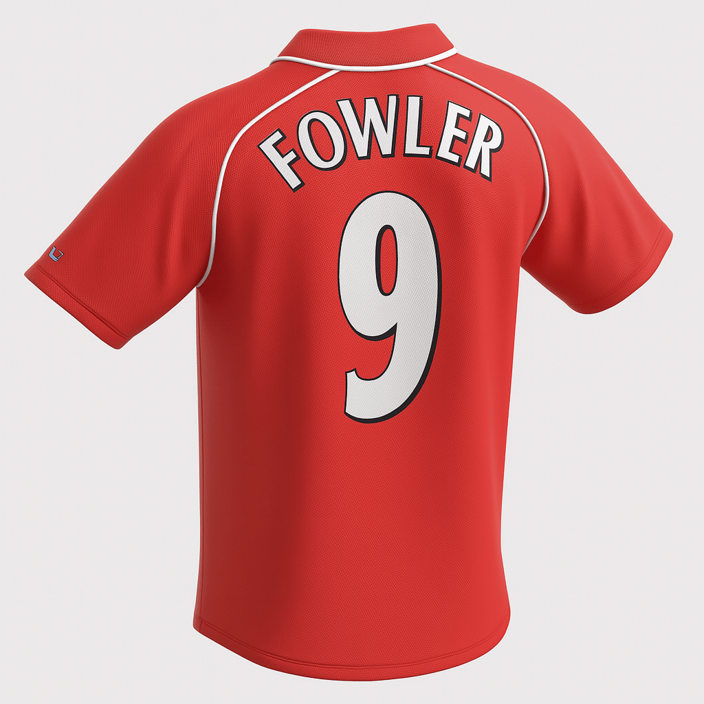 2000–02 Liverpool Home Fowler #9 (Feels Like New) - Size XXL