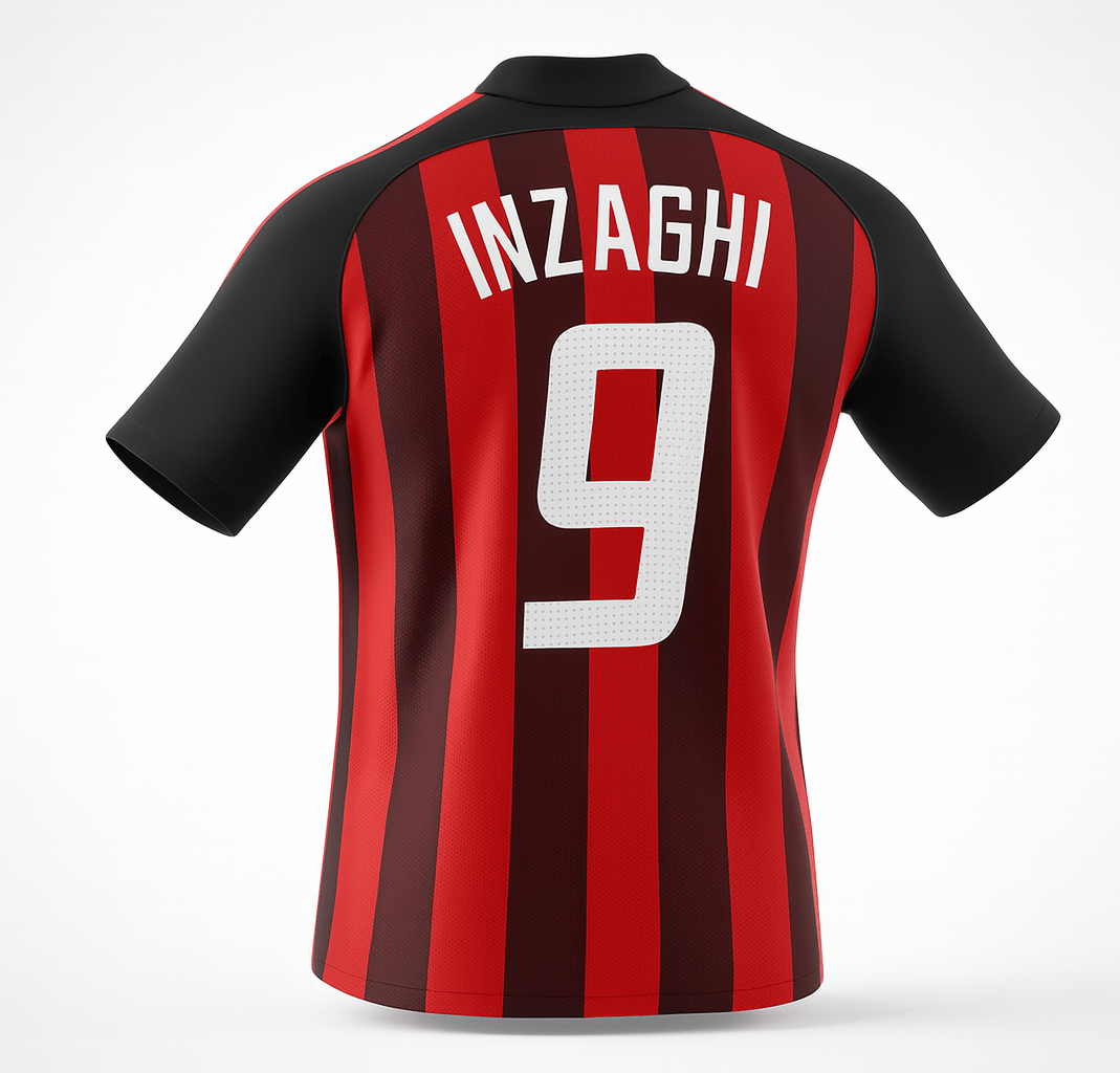 2002–03 AC Milan Home Inzaghi #9 (Feels Like New) - Size M