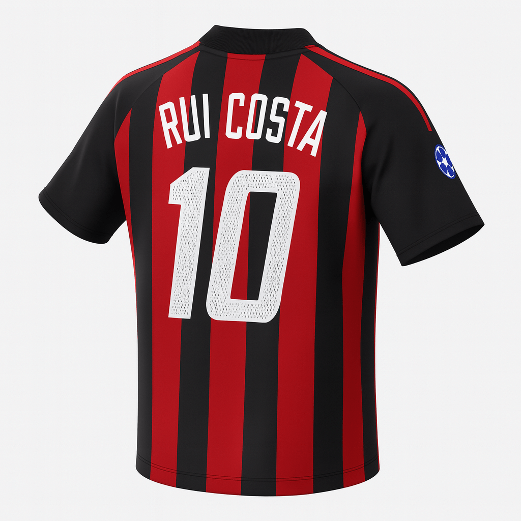 2002–03 AC Milan Home Rui Costa #10 (Feels Like New) - Size S