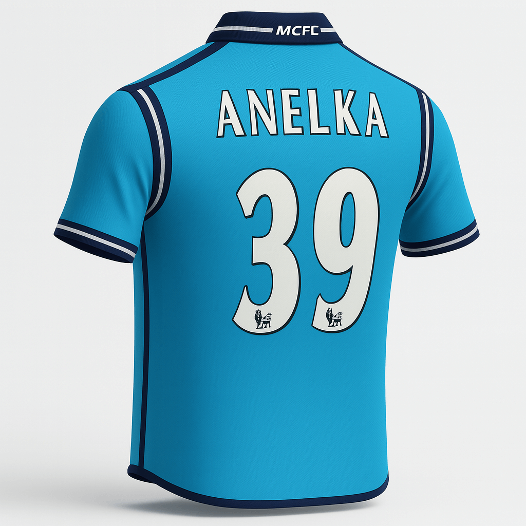 2002–03 Manchester City Home Anelka #39 (Feels Like New) - Size XL