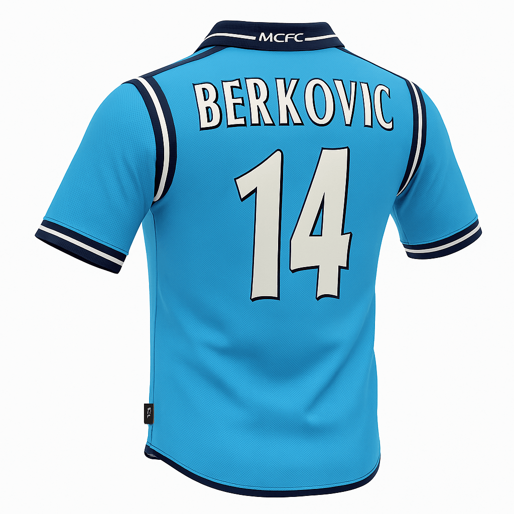 2002–03 Manchester City Home Berkovic #14 (Feels Like New) - Size M