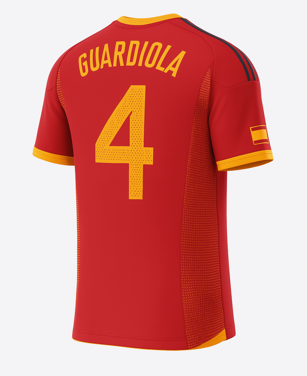 2002 Spain Home Guardiola #4 (Feels Like New) - Size XXL