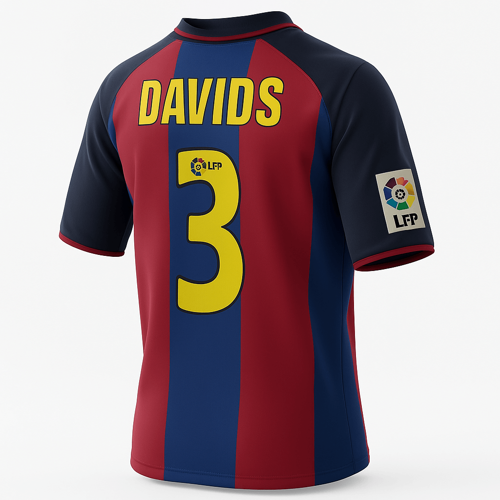 2003–04 Barcelona Home Davids #3 (Feels Like New) - Size XS
