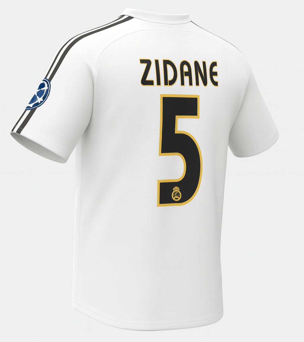 2003–04 Real Madrid Home Zidane #5 (Feels Like New) - Size XS