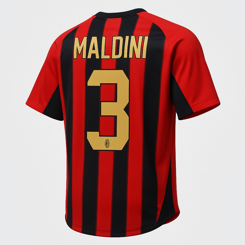 2004–05 AC Milan Home Maldini #3 (Feels Like New) - Size XS