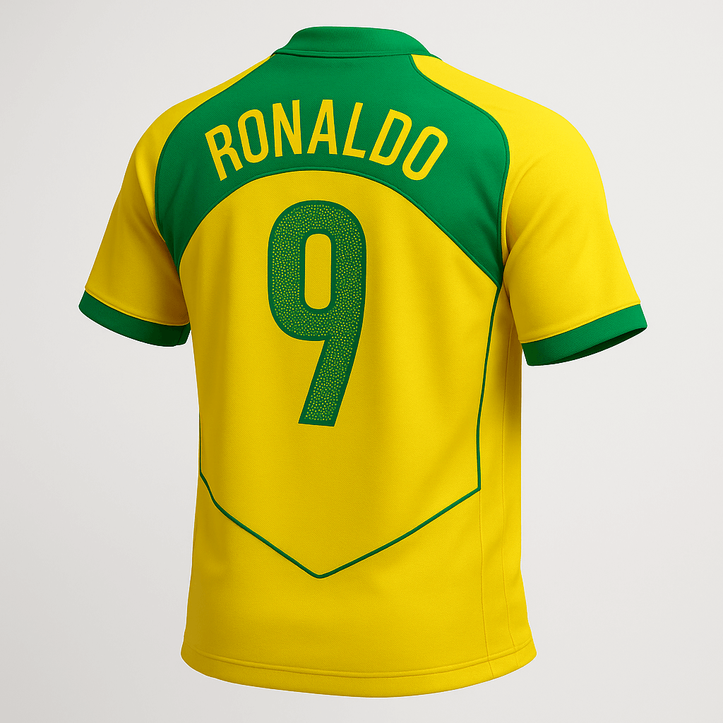 2004 Brazil Home Ronaldo #9 (Feels Like New) - Size S