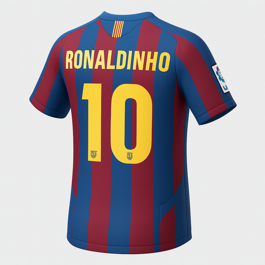 2005–06 Barcelona Home Ronaldinho #10 (Feels Like New) - Size M