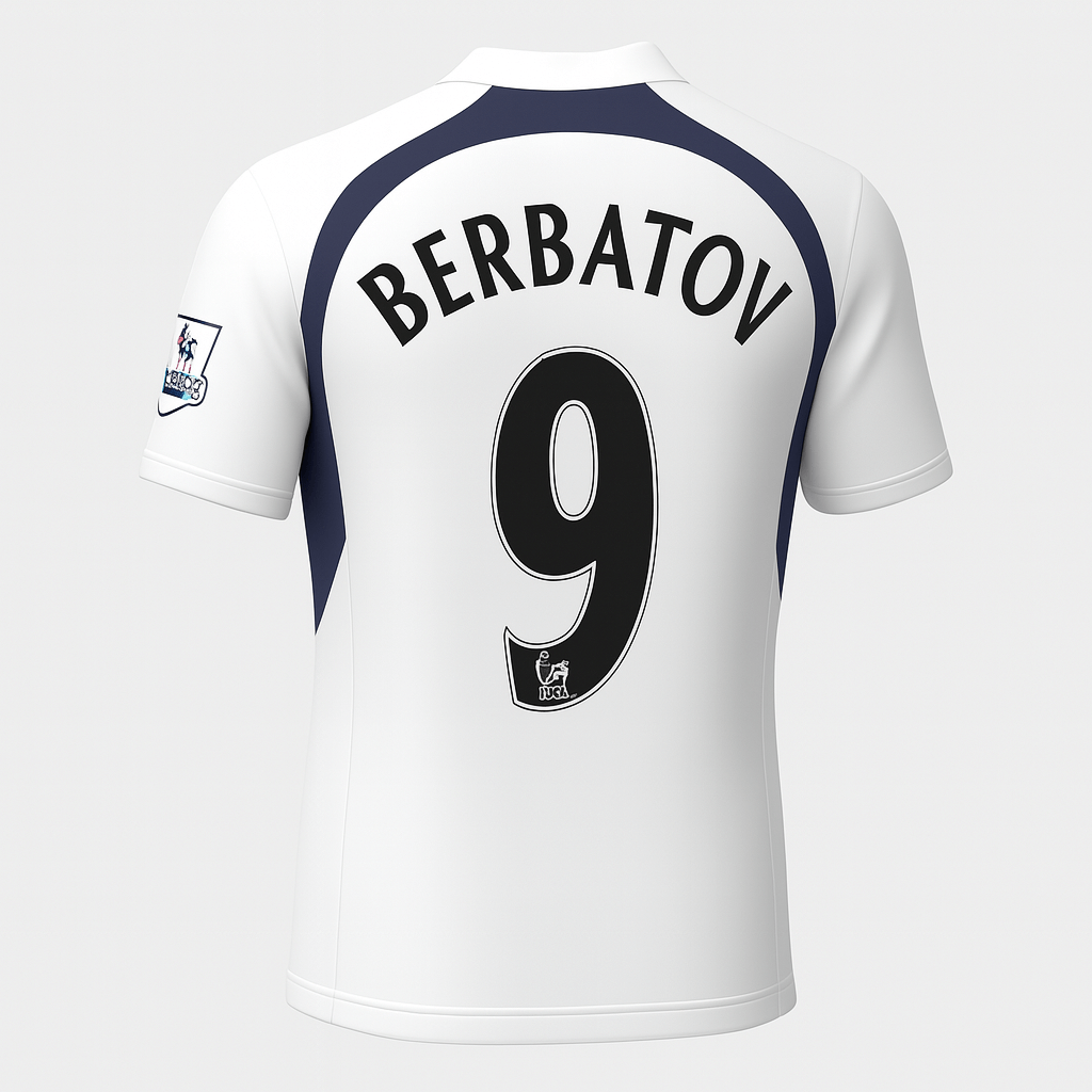 2006–07 Tottenham Home Berbatov #9 (New) - Size M