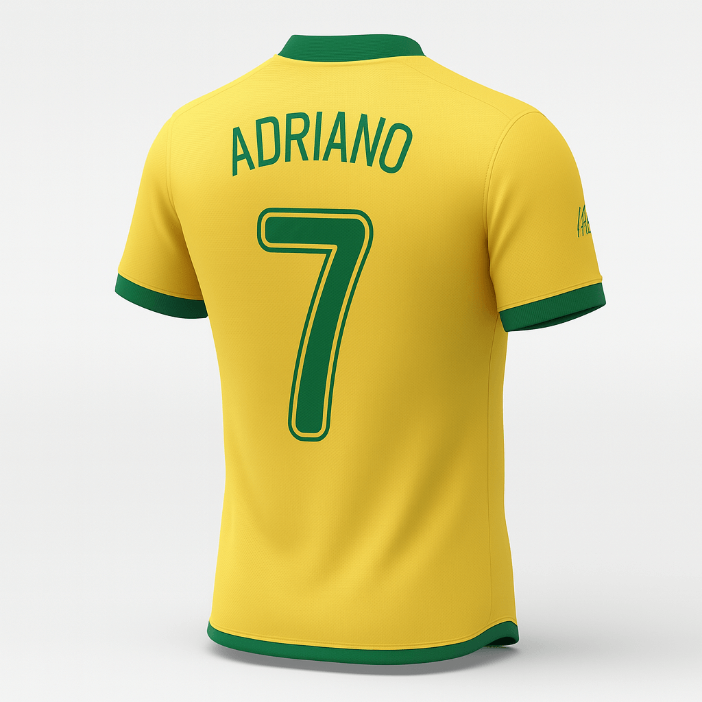 2006 Brazil Home Adriano #7 (New) - Size XL