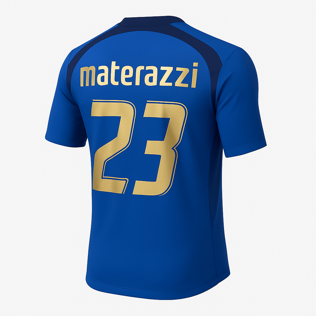 2006 Italy Home Materazzi #23 (New) - Size M