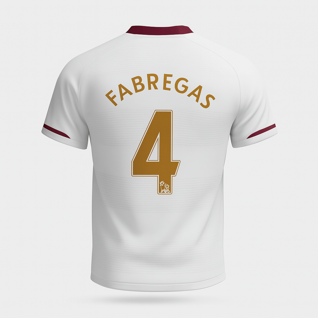 2007–08 Arsenal Away Fabregas #4 (New) - Size M
