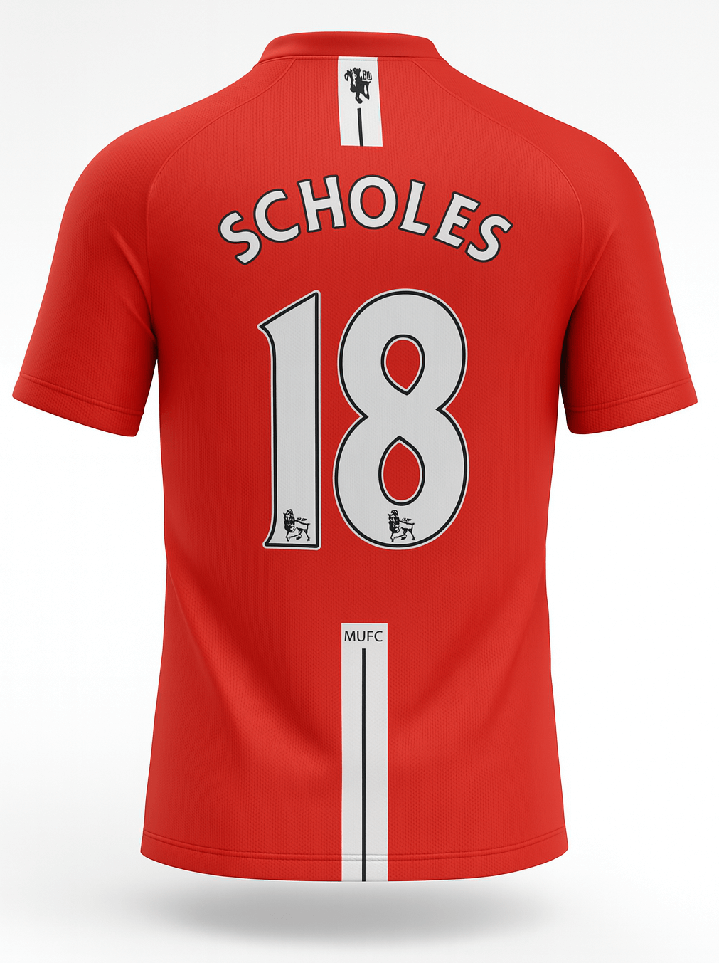 2007–09 Manchester United Home Scholes #18 (New) - Size M