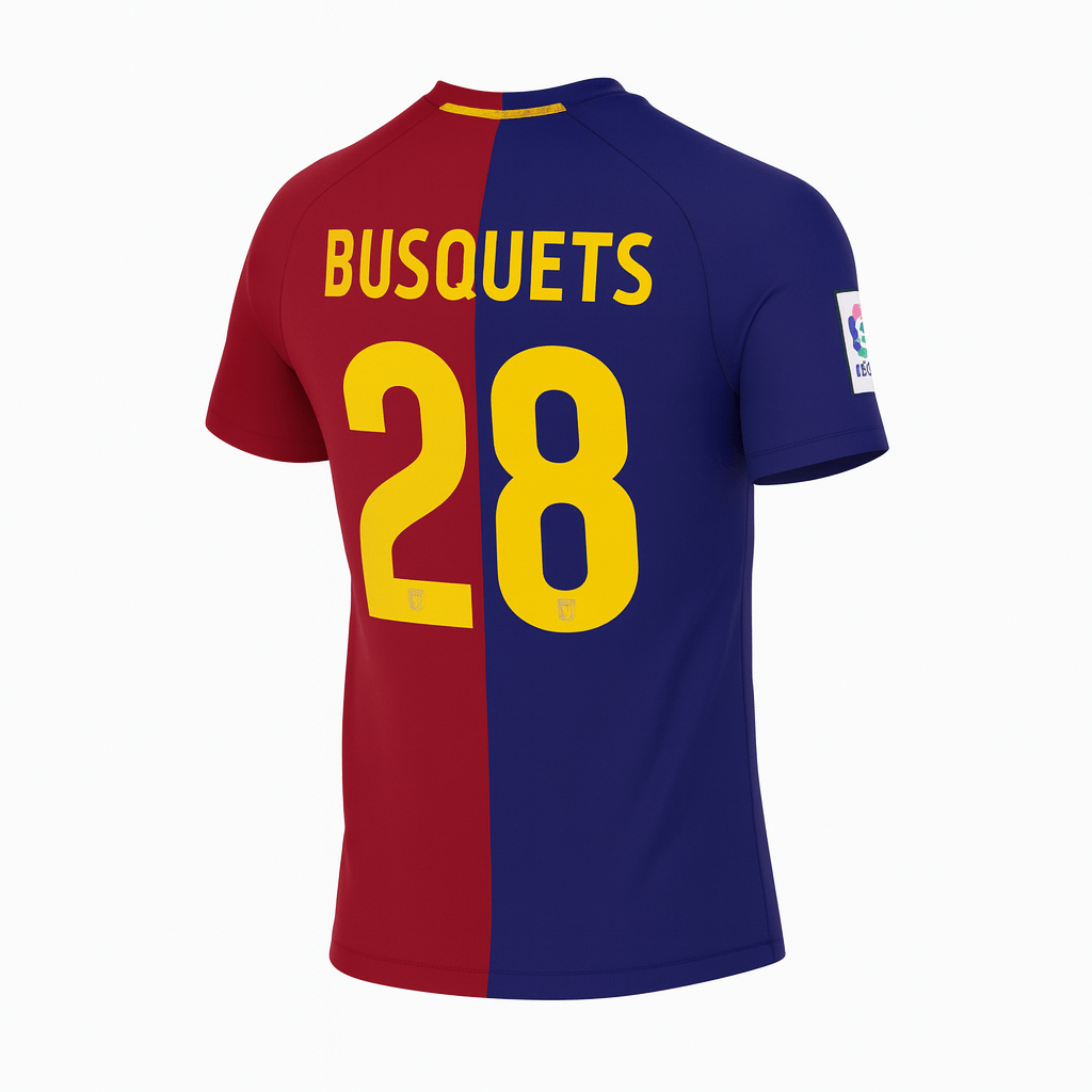 2008–09 Barcelona Home Busquets #28 (New) - Size M
