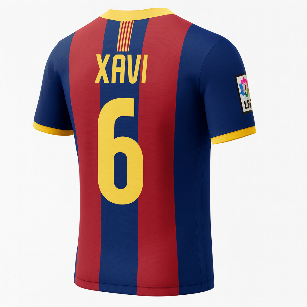 2010–11 Barcelona Home Xavi #6 (New) - Size L