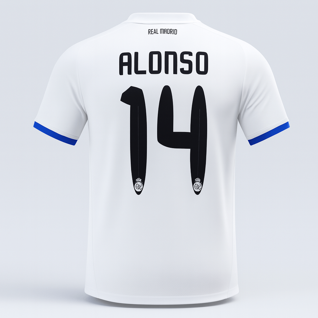 2010–11 Real Madrid Home Alonso #14 (New) - Size M