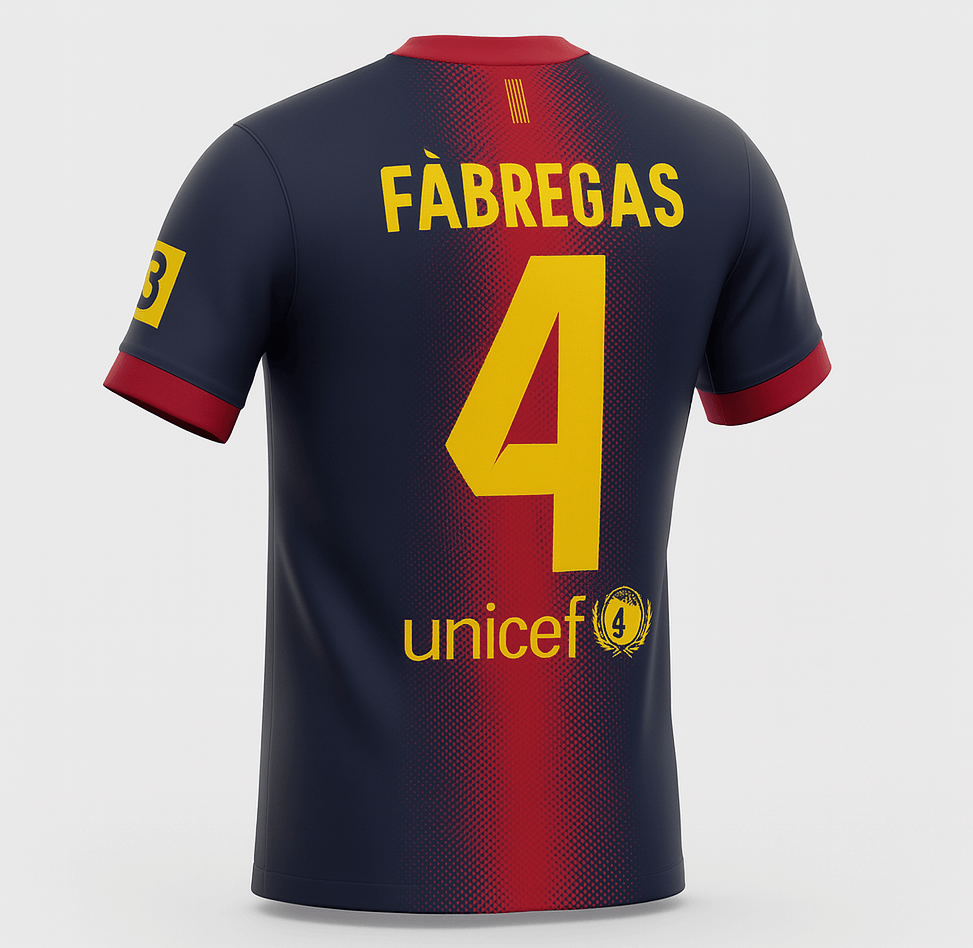 2012–13 Barcelona Home Fabregas #4 (New) - Size S