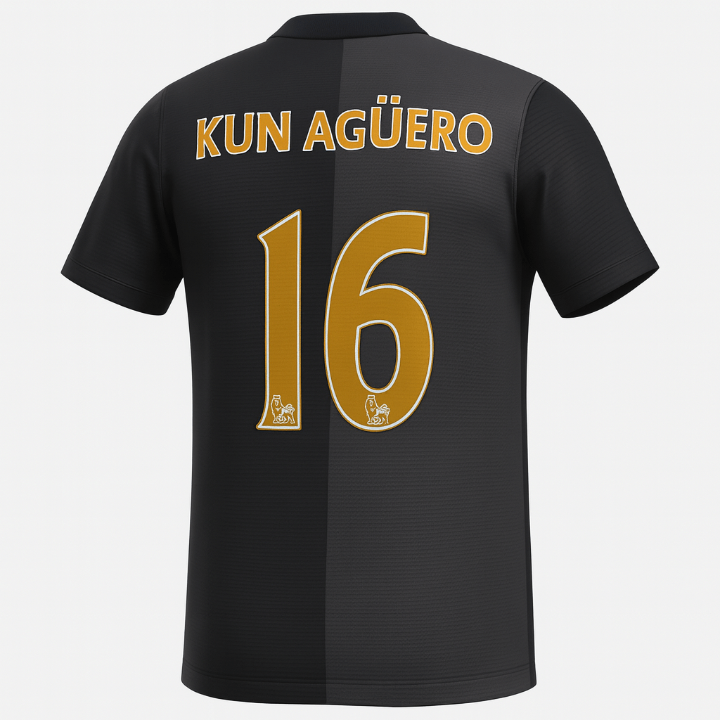 2013–14 Manchester City Away Kun Aguero #10 (New) - Size L