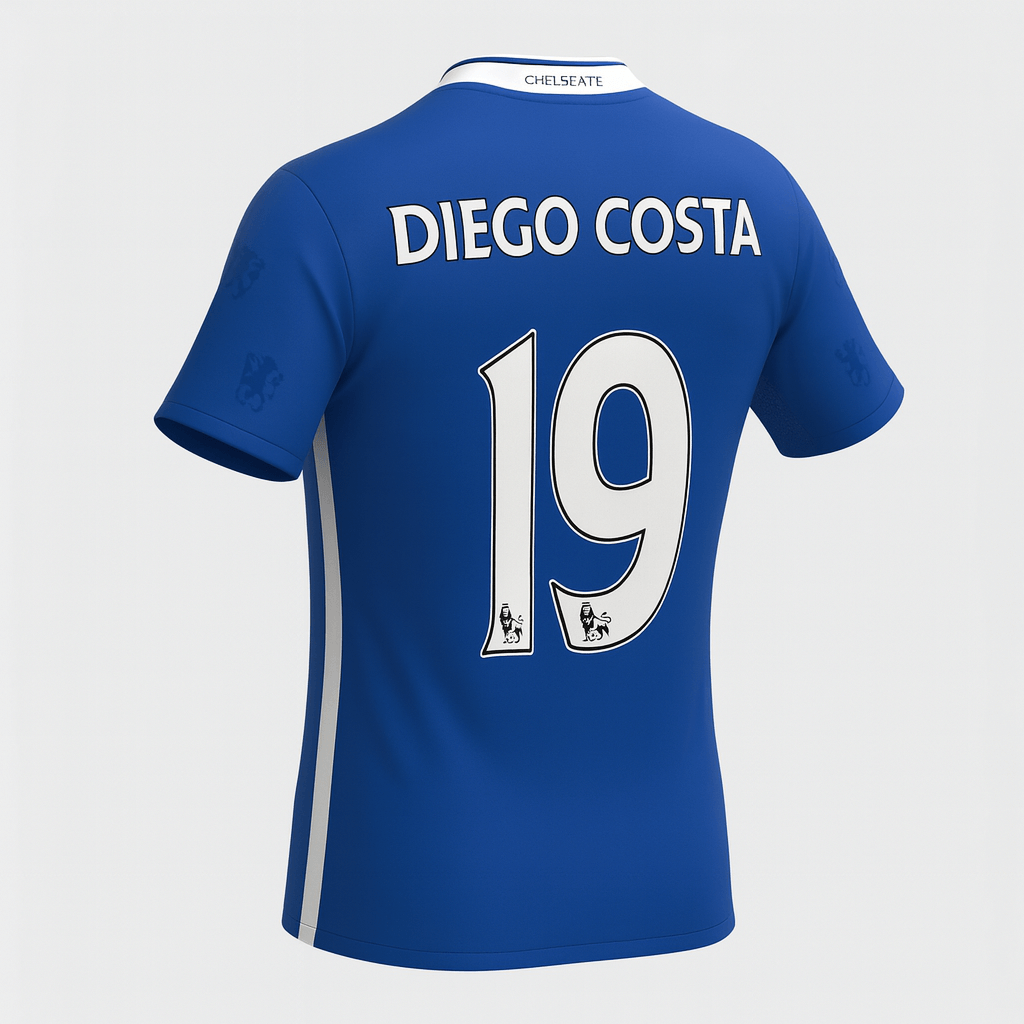 2016–17 Chelsea Home Diego Costa #19 (New) - Size XXL