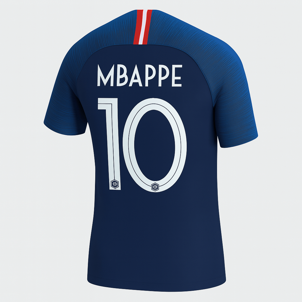 2018 France Home Mbappe #10 (New) - Size XXL