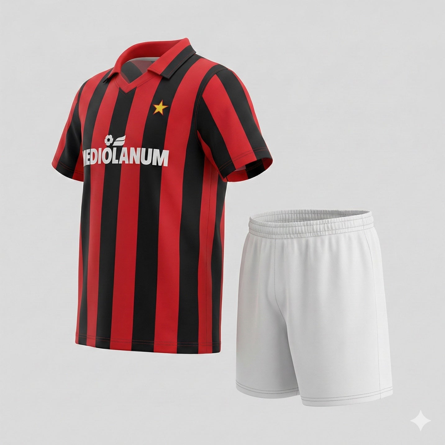 AC Milan Home 1990/1991 Kids Kit (Feels Like New) - Size 24