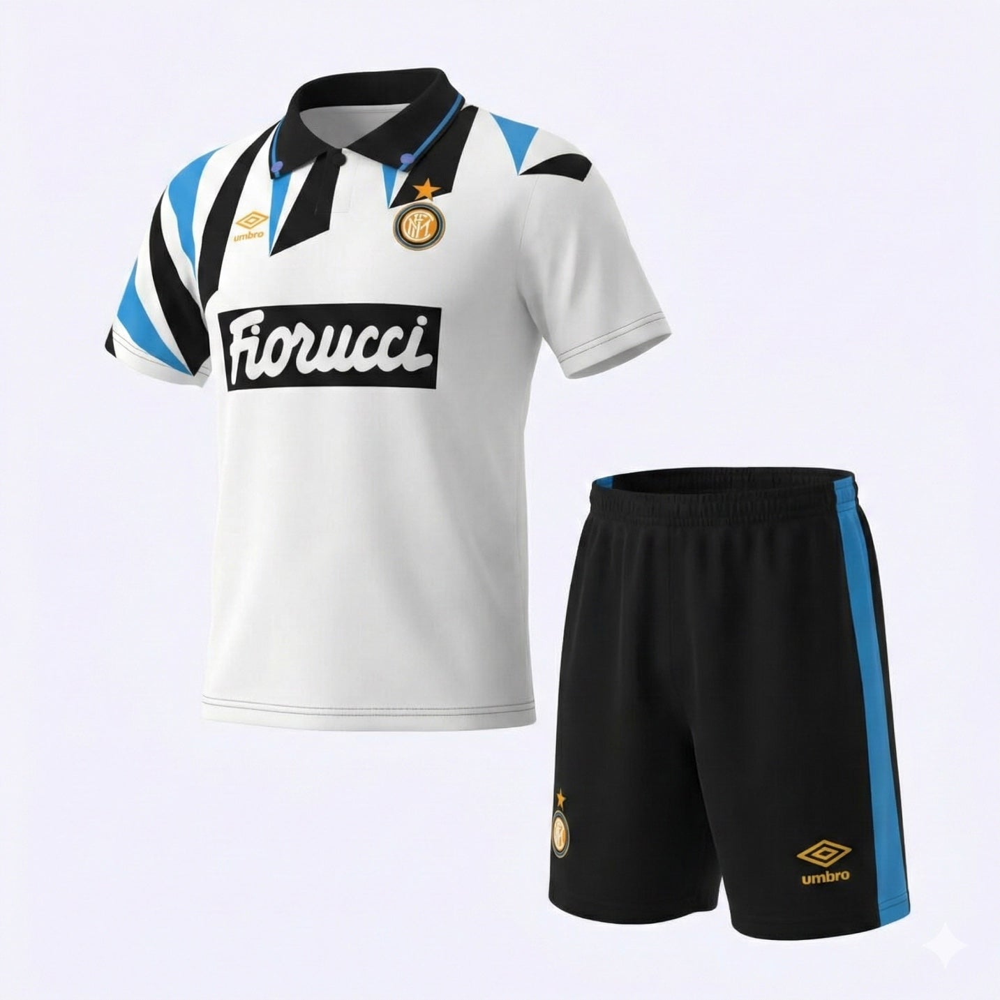 Inter Milan Away 1992/1994 Kids Kit (Feels Like New) - Size 22