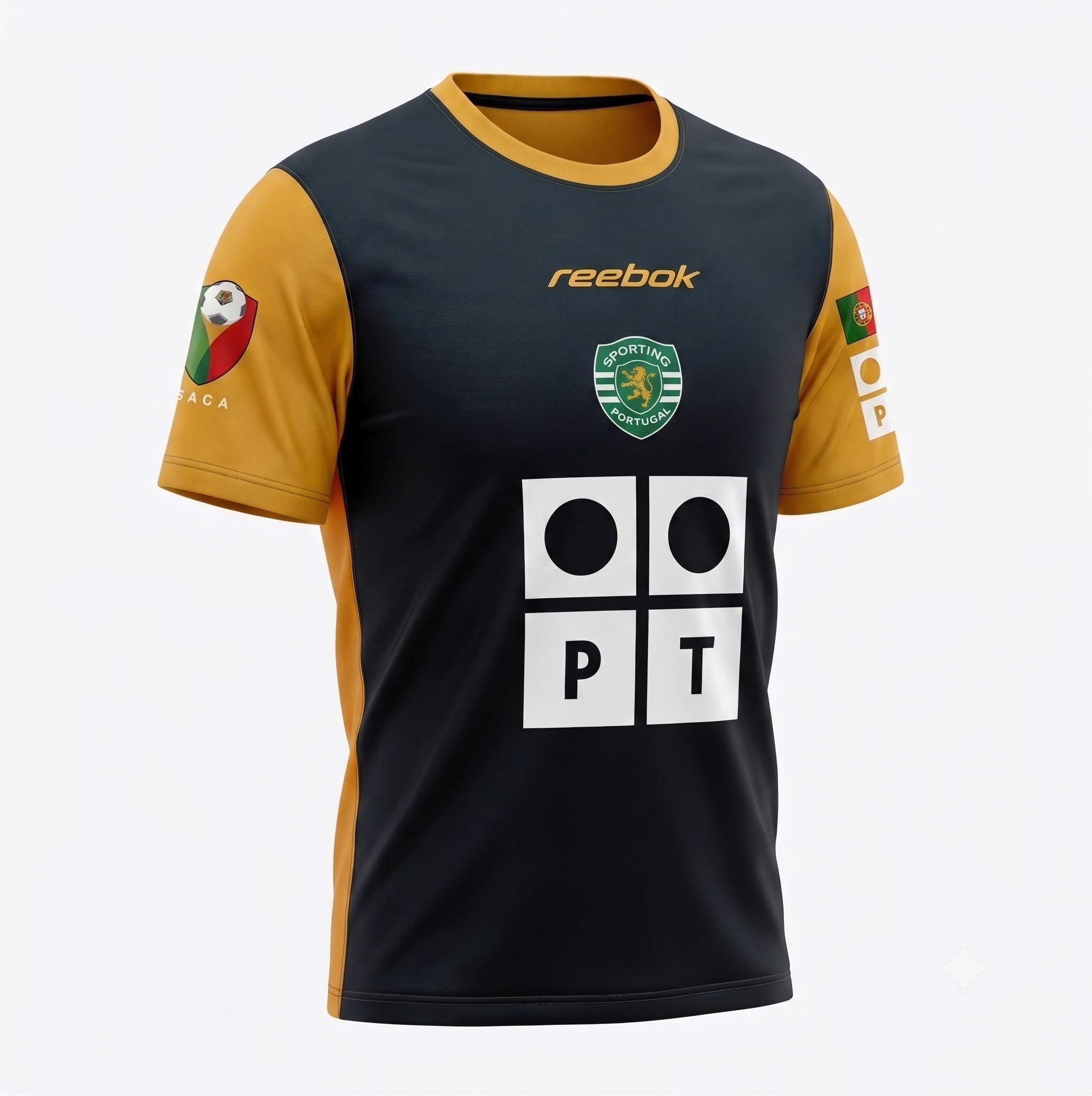 Sporting Lisbon Black Yellow Tracksuit 2000/01 - Size XS