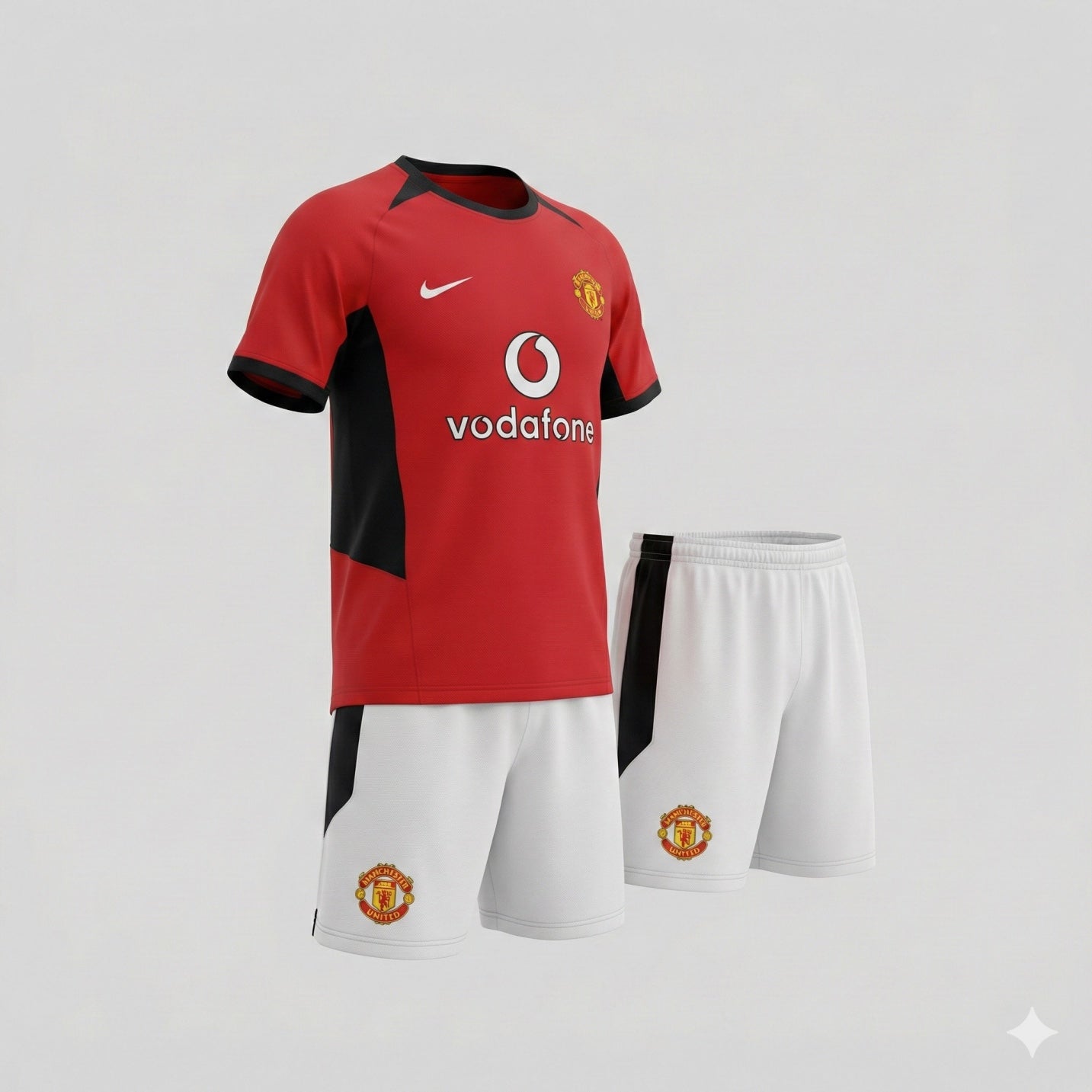 Manchester United Home 2002/2004 Kids Kit (Feels Like New) - Size 20