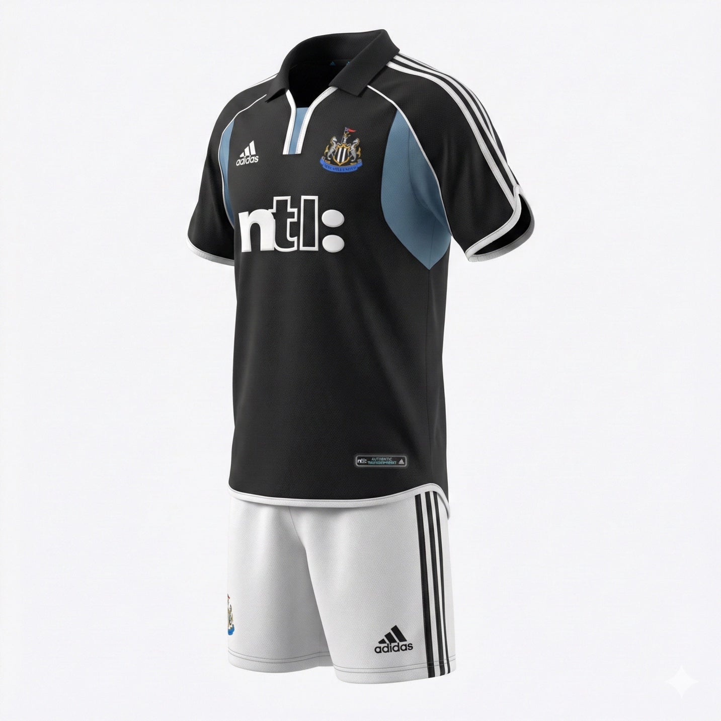 Newcastle United Away 2000/2001 Kids Kit (Feels Like New) - Size 22