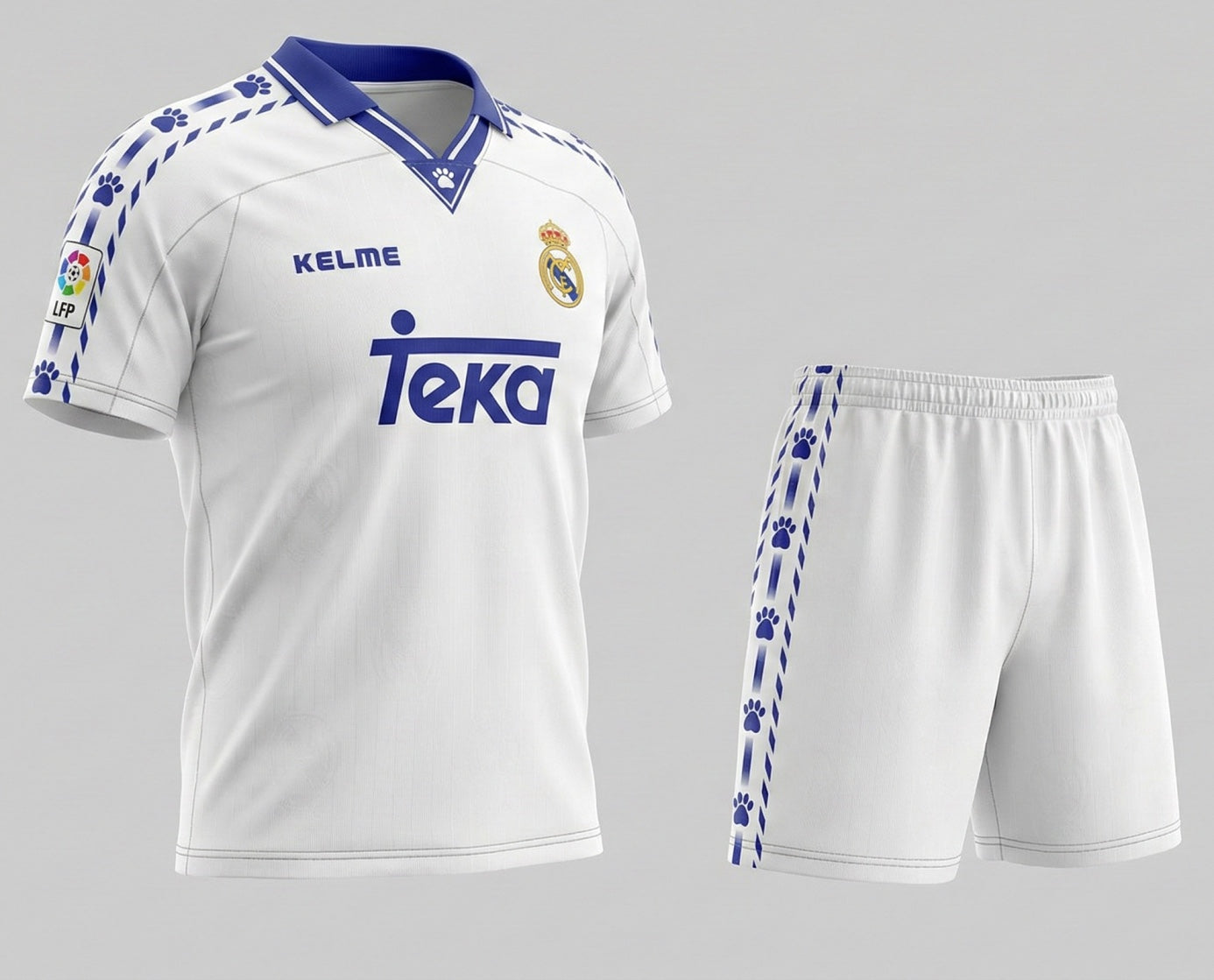 Real Madrid Home 1996/1997 Kids Kit (Feels Like New) - Size 18