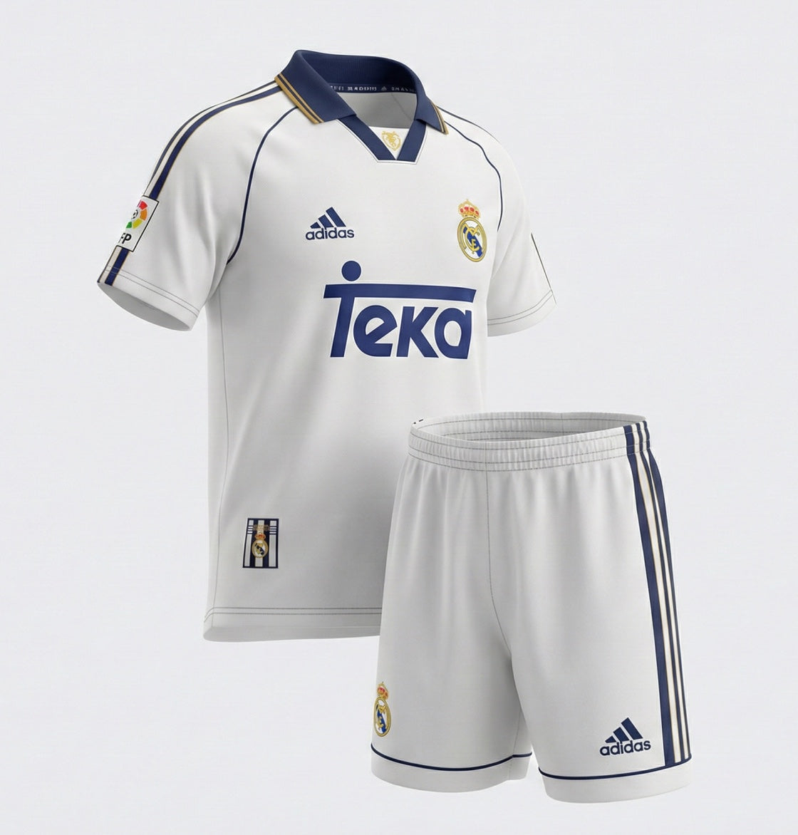 Real Madrid Home 1998/2000 Kids Kit (Feels Like New) - Size 20