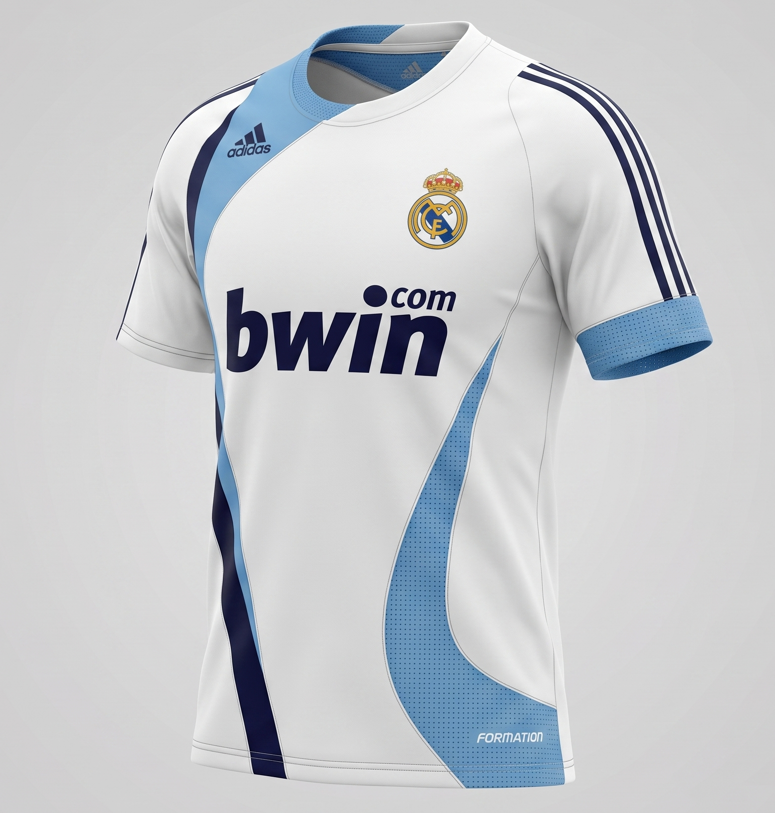 Real Madrid Light Blue White Tracksuit 2006/07 - Size L