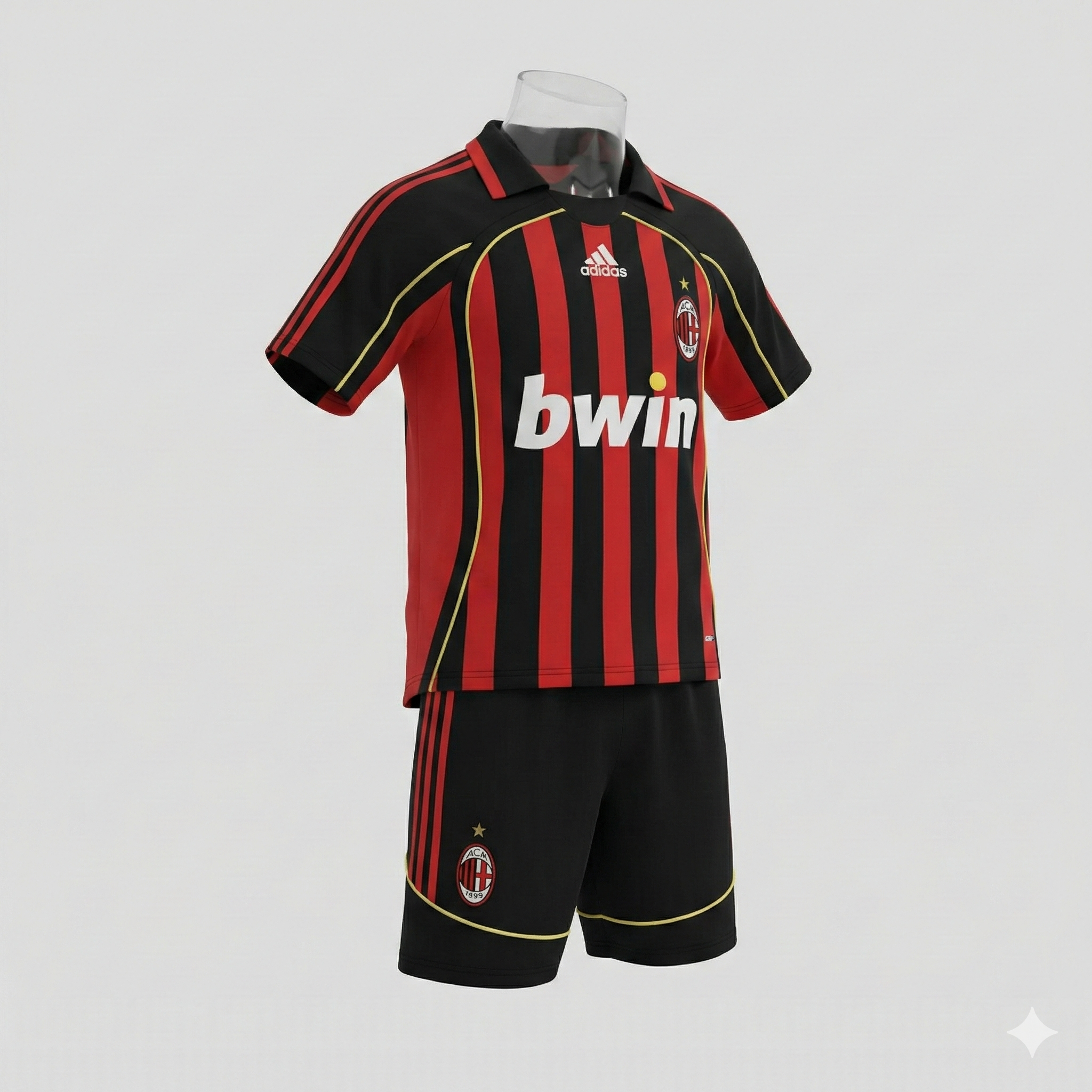 AC Milan Home 2006/2007 Kids Kit (New) - Size 22