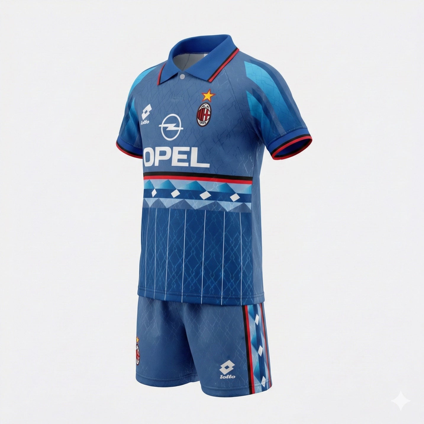 AC Milan Away 1995/1996 Kids Kit (Feels Like New) - Size 20