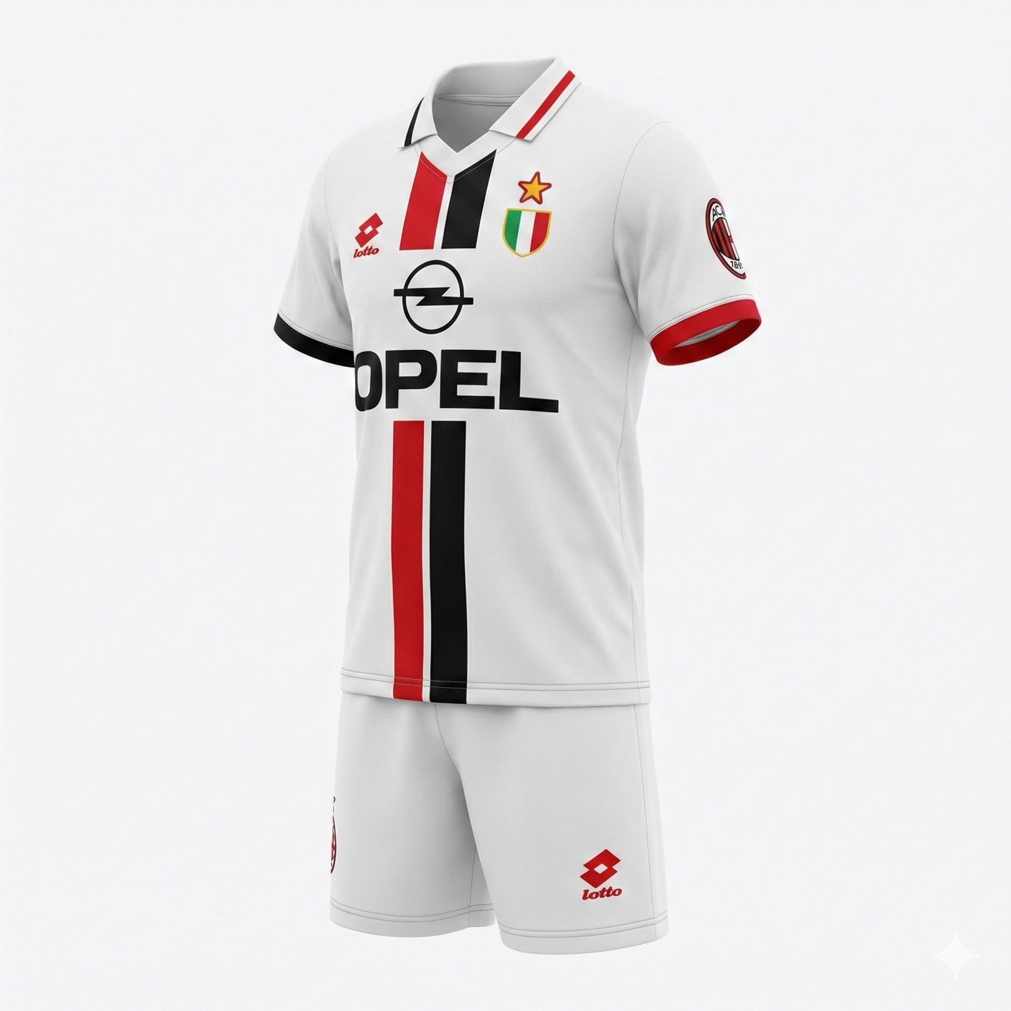 AC Milan Away 1996/1997 Kids Kit (Feels Like New) - Size 26